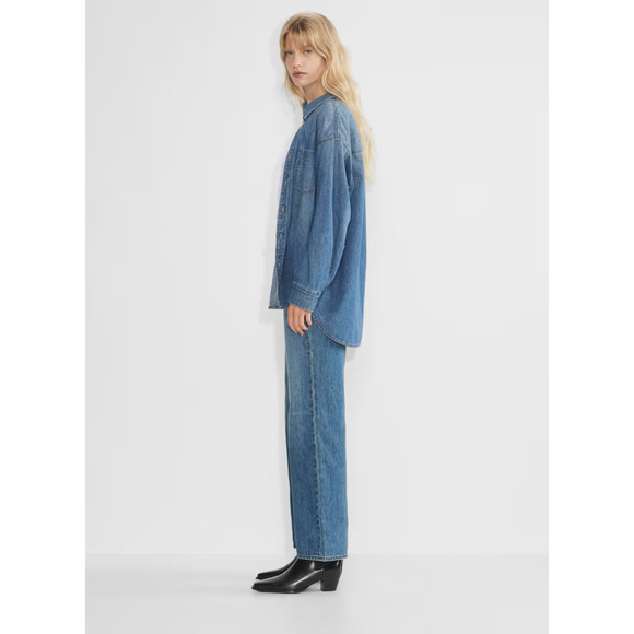 Denim Forum The '80S Comfy Denim Shirt - S - Blue - Picture 4 of 7